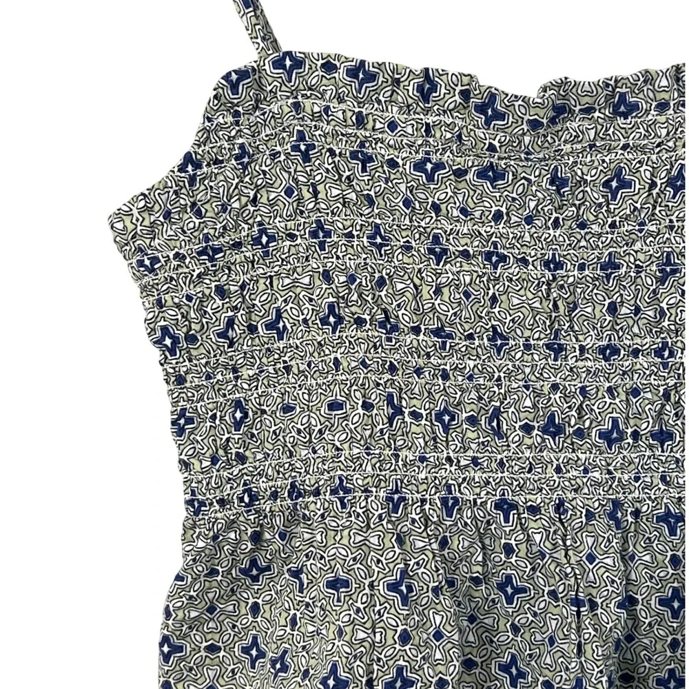 Boden Blue Green Babydoll Tank Top 10 Cottagecore Preppy Y2K Beach Vacation Cute